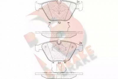 R BRAKE rb1577 -  Комплект тормозных колодок, дисковый тормоз